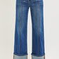 HR ANKLE WIDE TURN-UP JEANS