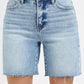 LIGHT TUMMY CONTROL HI-RISE RAW HEM SHORTS