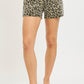 HI-RISE LEOPARD WAIST SHORTS