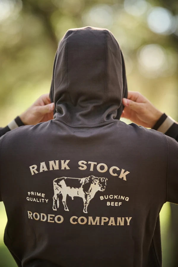 MENS CHARBRAY RANK STOCK BROWN HOODIE