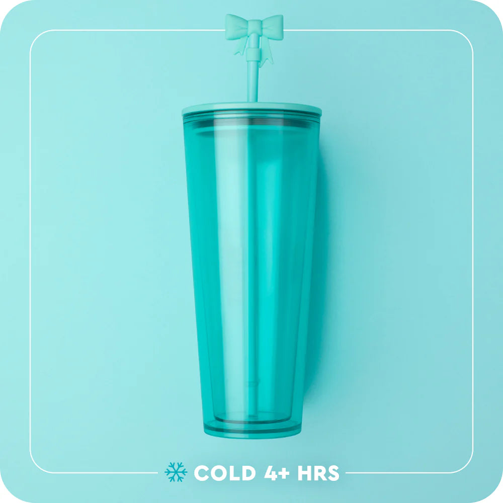 FLORA AZUL PLASTIC TUMBLER 24OZ