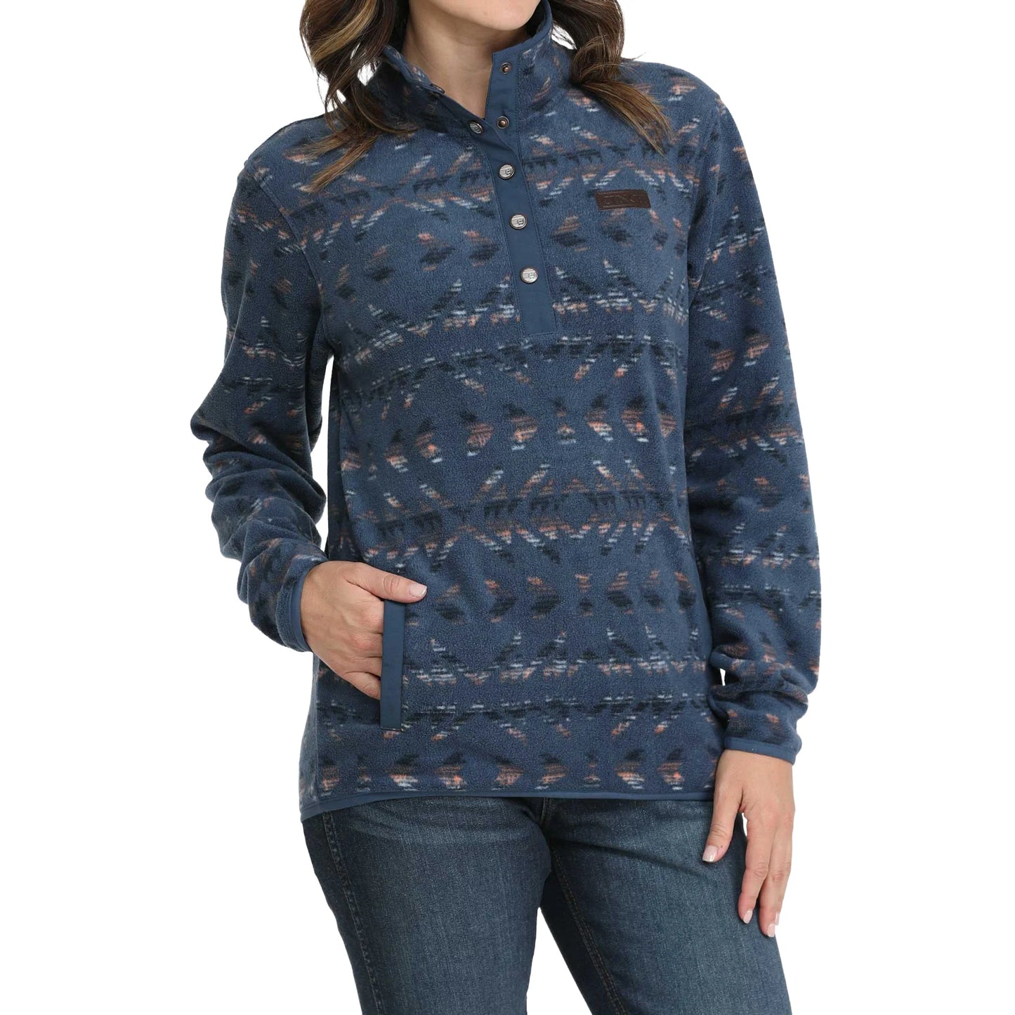 WMNS BLUE POLAR FLEECE PULLOVER