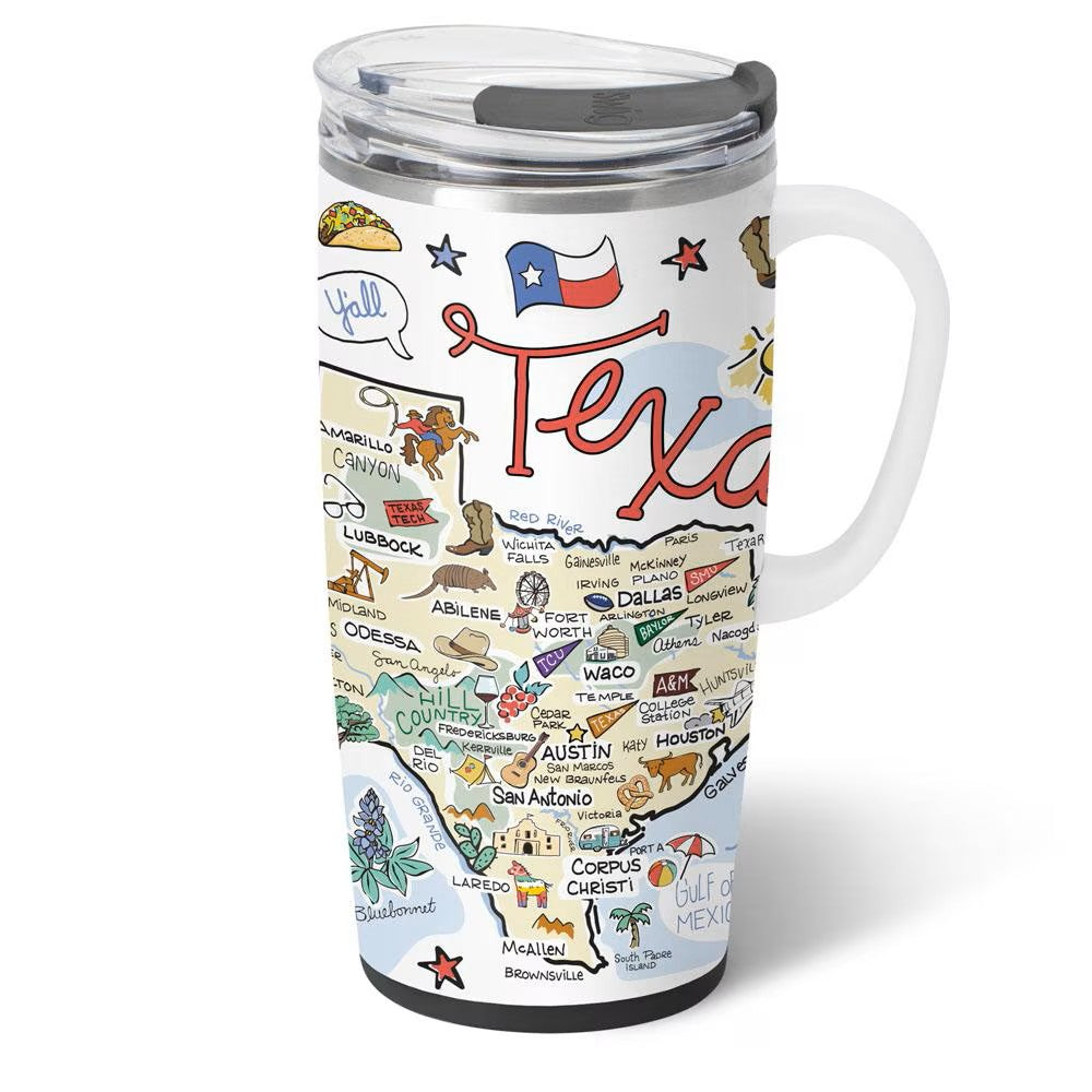 BOLD TEXAS TRAVEL MUG 22OZ