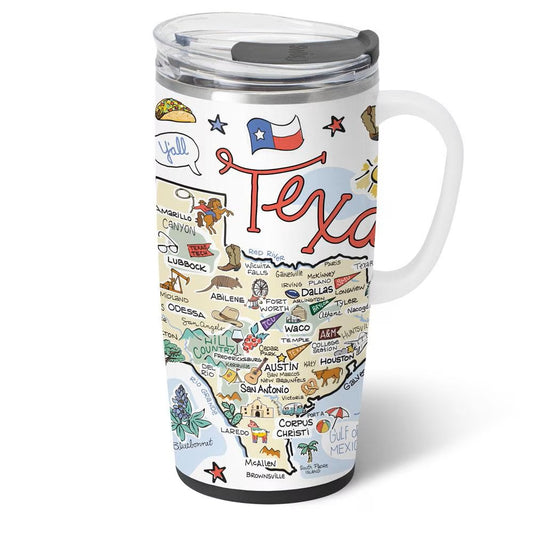 BOLD TEXAS TRAVEL MUG 22OZ