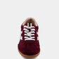 SASHA BURGUNDY SUEDE SNEAKER