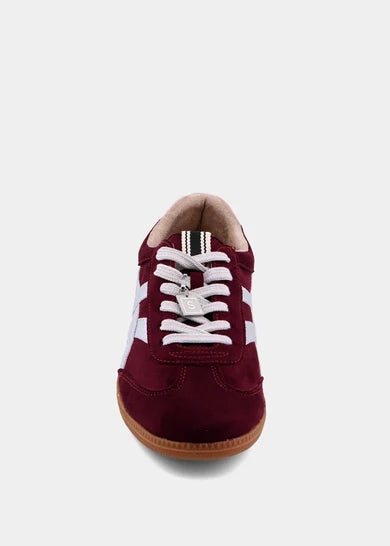 SASHA BURGUNDY SUEDE SNEAKER