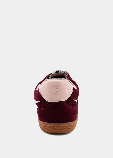 SASHA BURGUNDY SUEDE SNEAKER