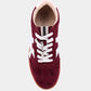 SASHA BURGUNDY SUEDE SNEAKER
