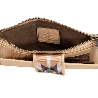 BASIC BLISS BUCKSKIN HALEY BI-FOLD WRISTLET WALLET