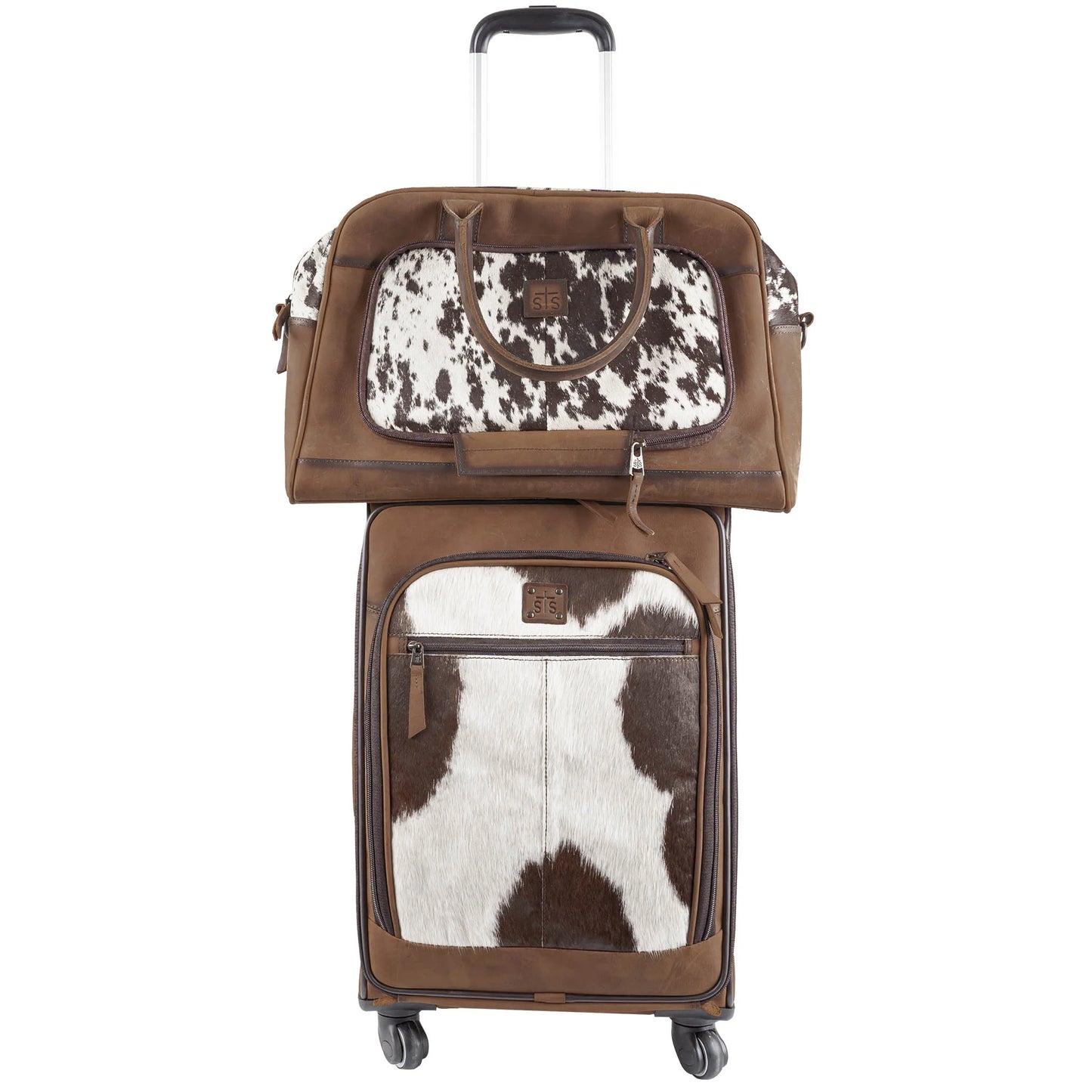 COWHIDE ROLLING BAG
