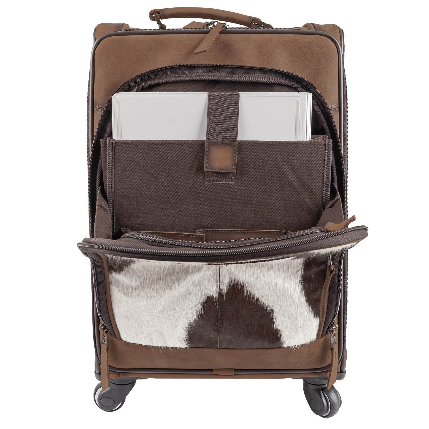 COWHIDE ROLLING BAG