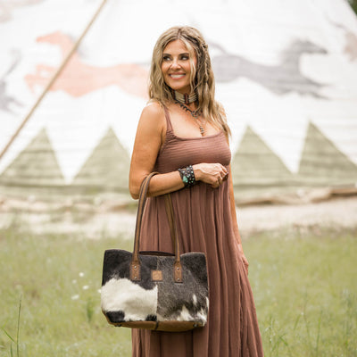 COWHIDE JOSIE TOTE