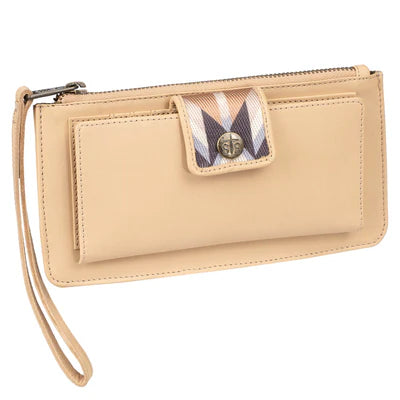 BASIC BLISS BUCKSKIN HALEY BI-FOLD WRISTLET WALLET
