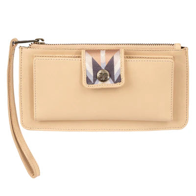 BASIC BLISS BUCKSKIN HALEY BI-FOLD WRISTLET WALLET