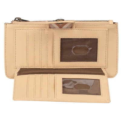 BASIC BLISS BUCKSKIN HALEY BI-FOLD WRISTLET WALLET