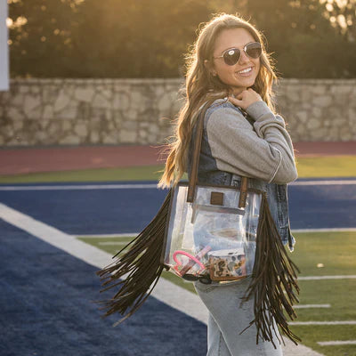 STADIUM RULES FRINGE TOTE