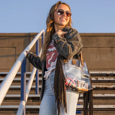 STADIUM RULES FRINGE TOTE