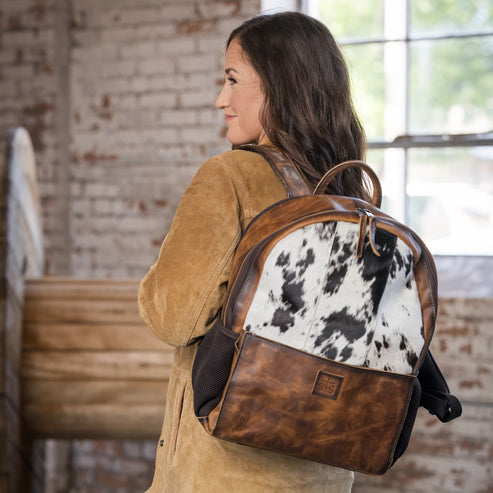 CAUDALUPE COWHIDE VALLEY BACKPACK