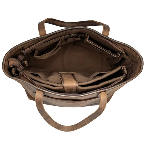 COWHIDE LAPTOP TOTE