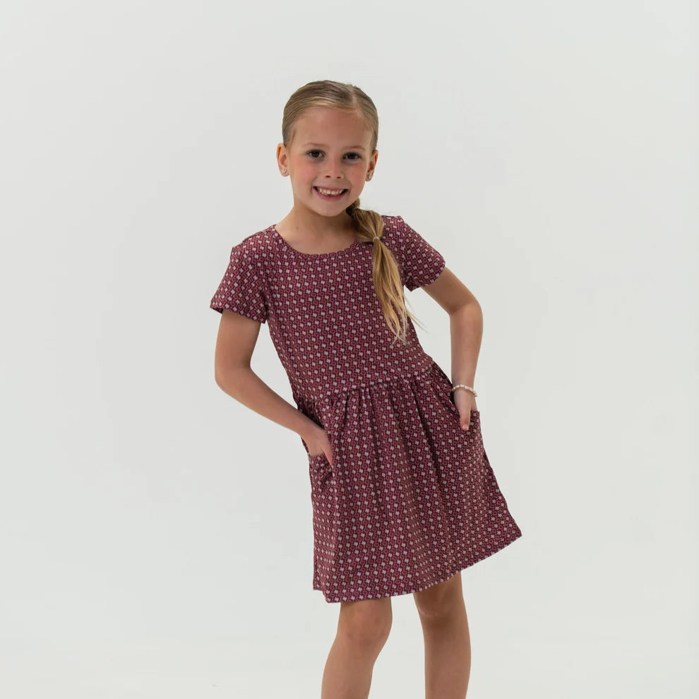 TEXAS MOXIE MAROON DRESS