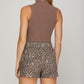 LEOPARD WASH Hi-Waisted SHORTS