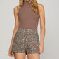 LEOPARD WASH Hi-Waisted SHORTS