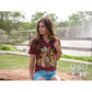 FLORAL PUMPKIN VNECK