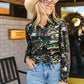 CAMO QUILTED SNAP LS TOP