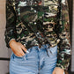 CAMO QUILTED SNAP LS TOP