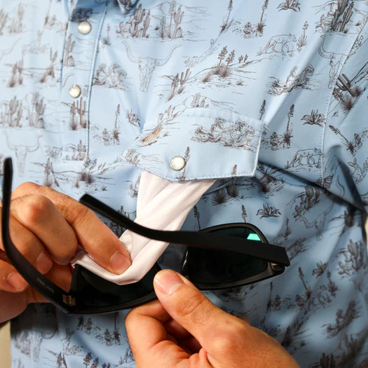 THE BIG SKY PERFORMANCE BLUE POLO