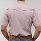THE RANCH ROWS SS  PERFORMANCE SHIRT MAUVE STRIPE