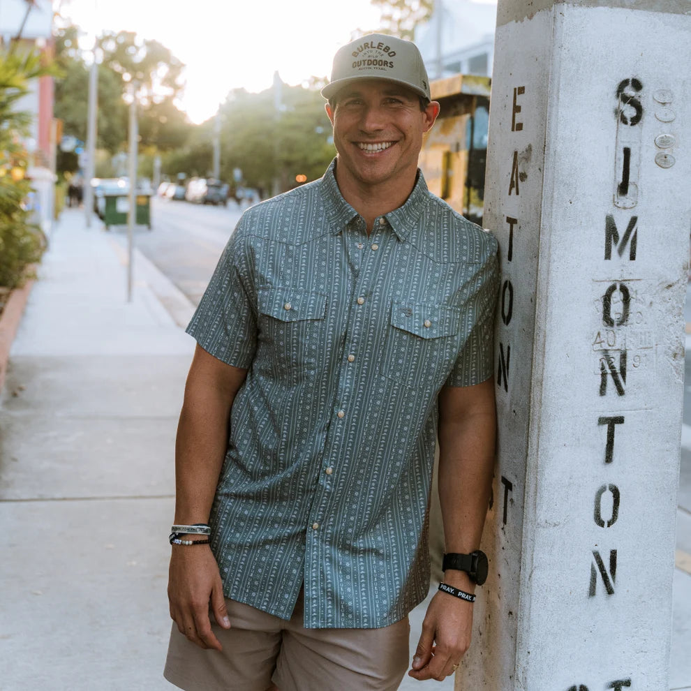 PERFORMANCE WESTERN SHIRT RANCH SAGE SS