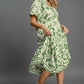 BOTANICAL TIERED MIDI DRESS