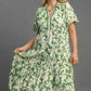 BOTANICAL TIERED MIDI DRESS