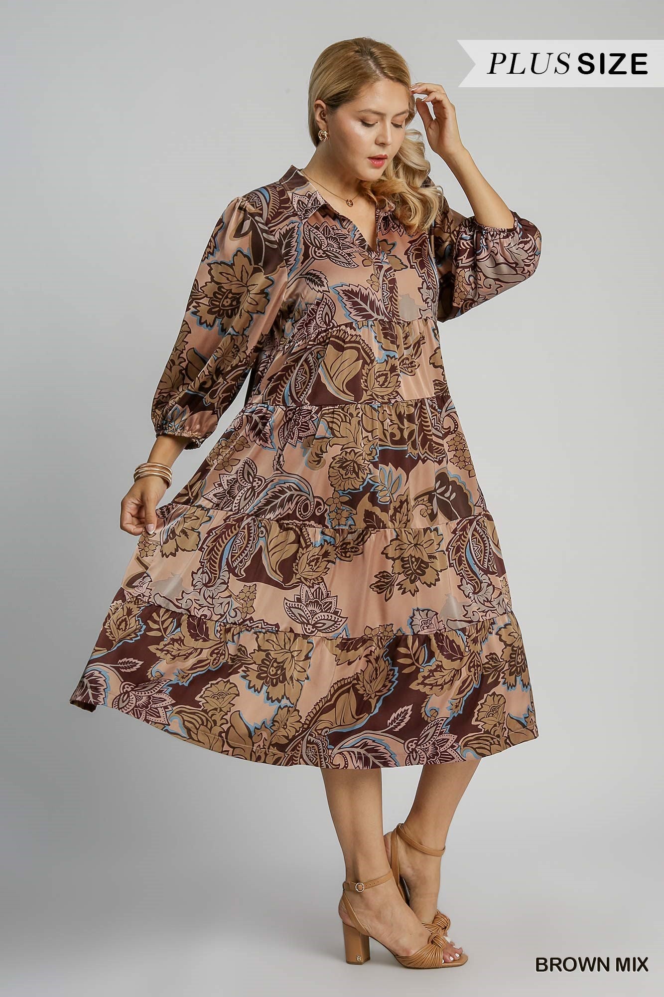 SILK FLORAL MIX DRESS