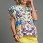 WATER PAINT FLORAL TOP