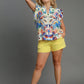 WATER PAINT FLORAL TOP