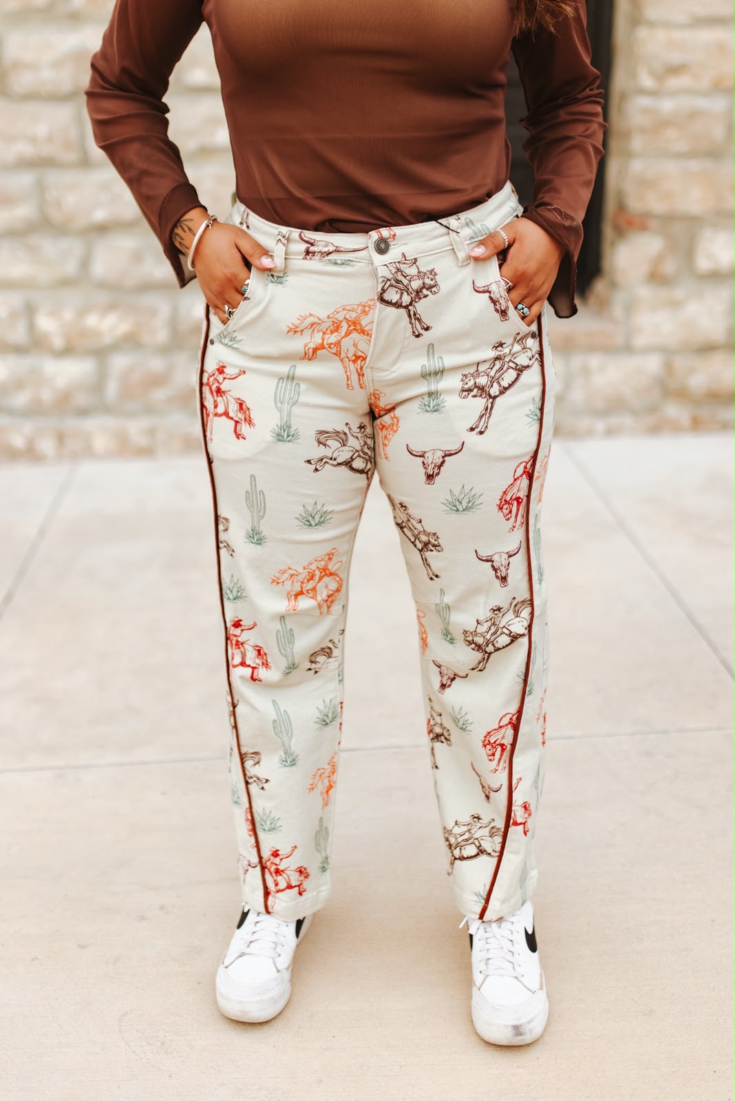 WESTERN MR BARREL CREAM JEAN