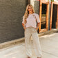 WESTERN CAMEL EMB PINK SS TOP