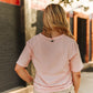 WESTERN CAMEL EMB PINK SS TOP