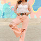 LACE LS LIGHT PINK TOP
