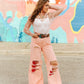 LACE LS LIGHT PINK TOP