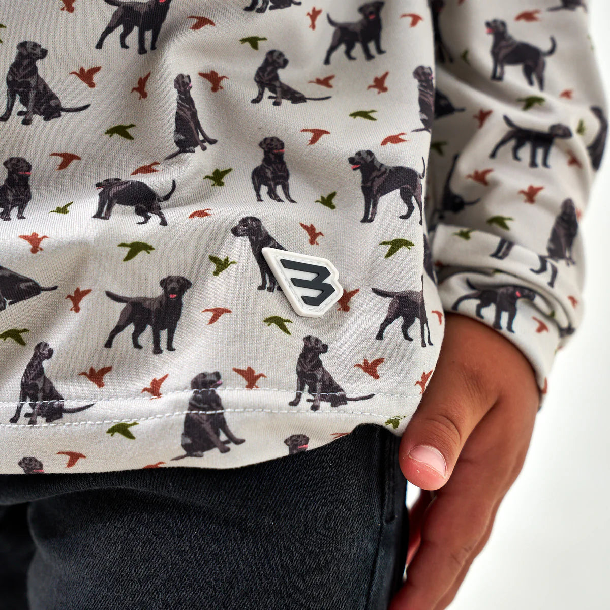 YOUTH PERFORMANCE DUCKS AND DOGS HOODIE