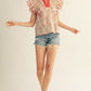 LAYERED CAP SLEEVE RED TOP