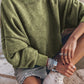 CREW NECK GREEN SWEATER
