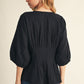 SOLID BACK PEPLUM TOP