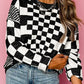 CHECKERED LOOSE FIT SWEATER