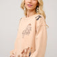 COWGIRL EMB TAN SWEATER