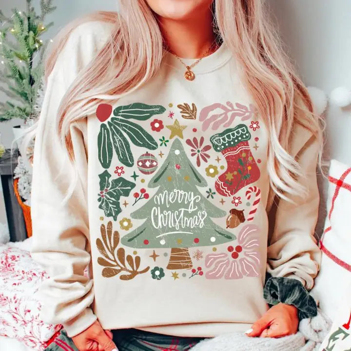 BOHO MERRY CHRISTMAS SWEATER