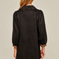 FAUX-SUEDE BLACK DRESS